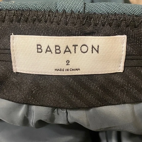 Aritzia Agency pants - BABATON blue/green Tailored Wide-Leg Trousers - Picture 8 of 12